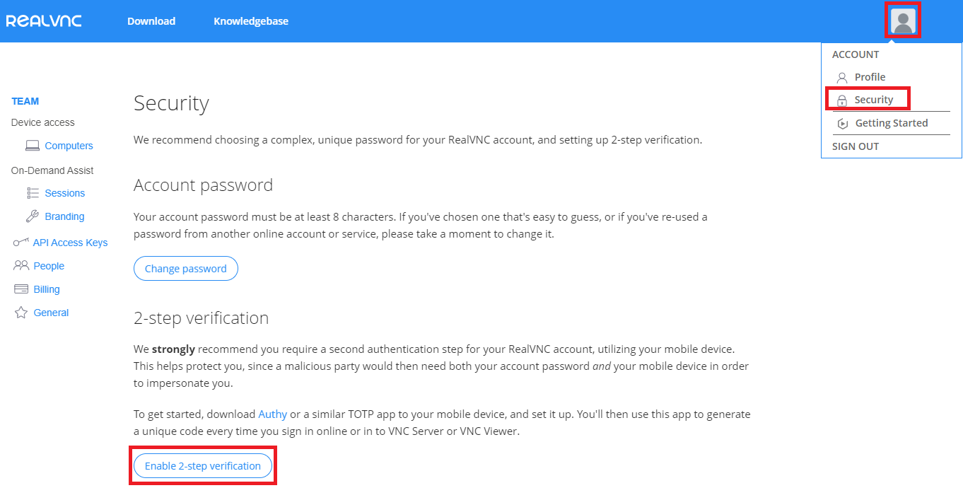 How Do I Set Up 2 Step Verification For My Realvnc Account Realvnc