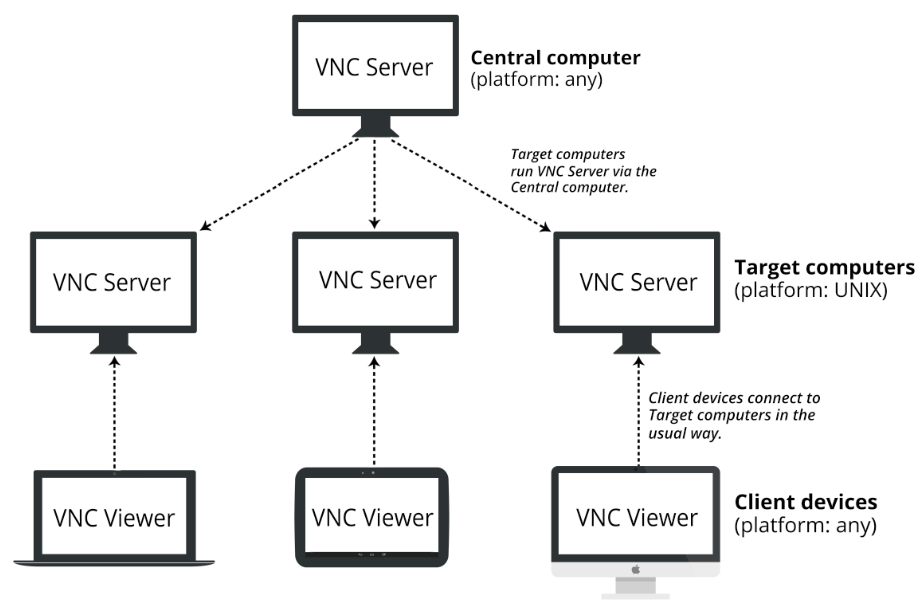 Target host. VNC. VNC сервер. VNC клиент. REALVNC сервер.